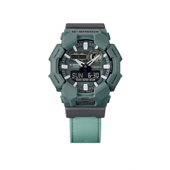 Casio G-Shock GA-010CE-2A Turquoise Blue Cloth Band (CORDURA®re/cor™) Men Sport Watch