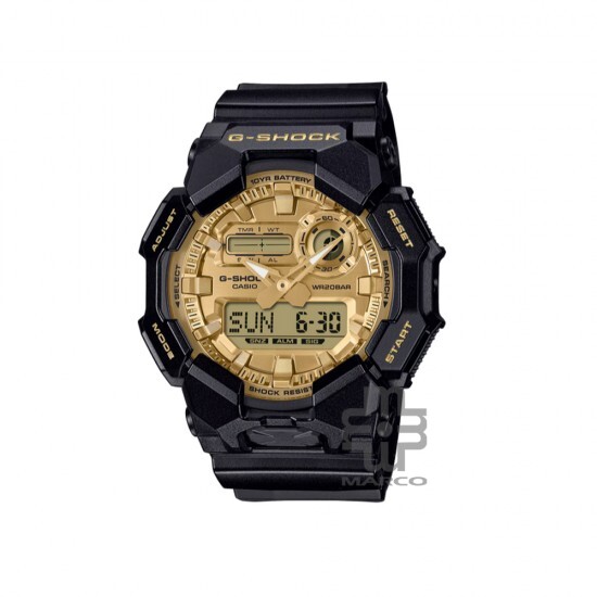 Casio G-Shock Black and Gold Series GA-010GGB-1A9 Black Bio-based Resin Band Men Sports Watch