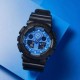 Casio G-Shock Blue Paisley Series GA-100BP-1A Black Resin Band Men Sports Watch