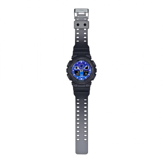 Casio G-Shock Flame Inside Series GA-100FL-1A Black Resin Band Men Sport Watch