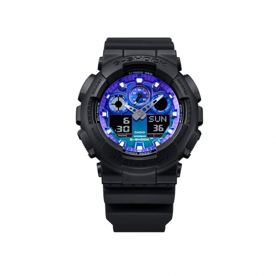 Casio G-Shock Flame Inside Series GA-100FL-1A Black Resin Band Men Sport Watch