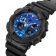 Casio G-Shock Flame Inside Series GA-100FL-1A Black Resin Band Men Sport Watch