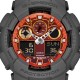 Casio G-Shock Flame Inside Series GA-100FL-8A Grey Resin Band Men Sport Watch