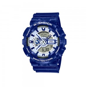 Casio G-Shock GA-110BWP-2A Blue Resin Band Men Sports Watch