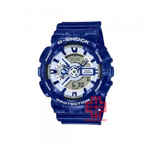 Casio G-Shock GA-110BWP-2A Blue Resin Band Men Sports Watch