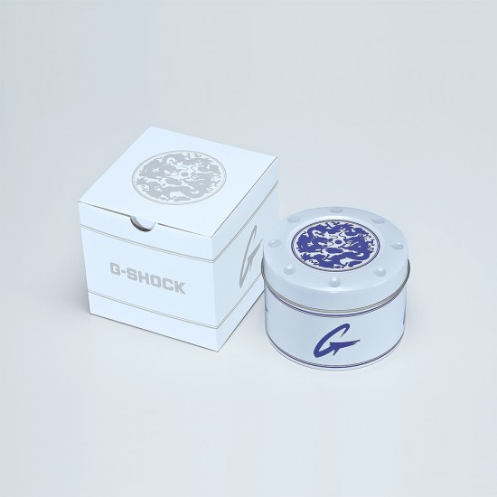 Casio G-Shock Porcelain Series GA-110BWP-2A Blue Resin Band Men Sports Watch