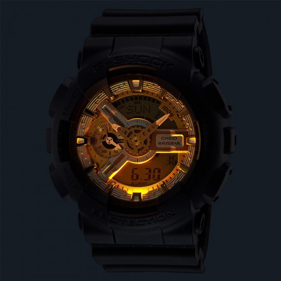 Casio G-Shock GA-110CD-1A9 Black Resin Band Men Sports Watch