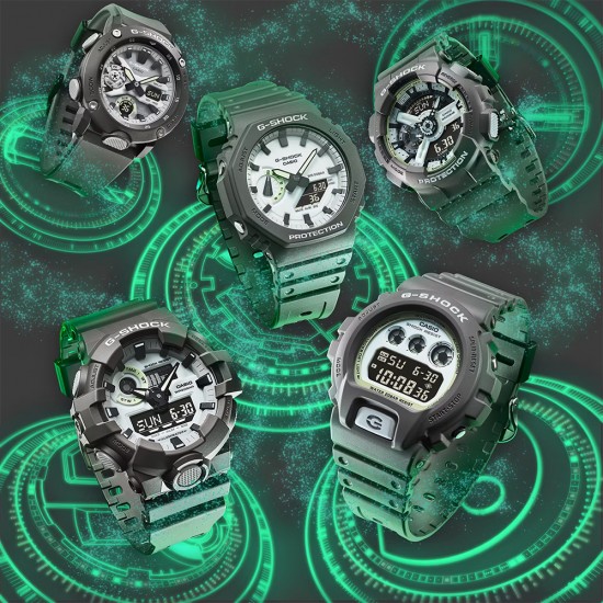 Casio G-Shock Hidden Glow Series GA-110HD-8A Gray Resin Band Men Sports Watch
