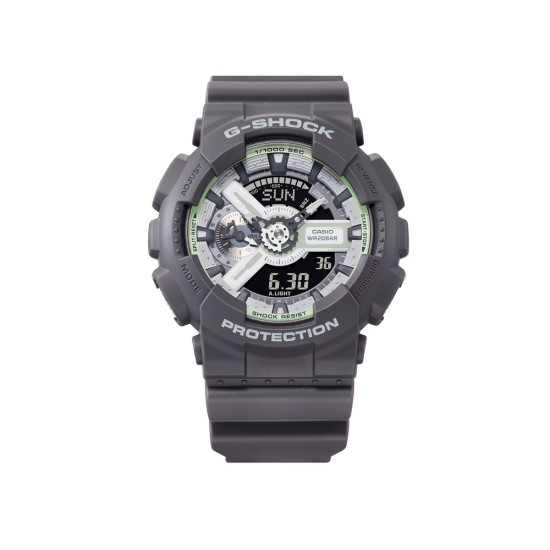 Casio G-Shock Hidden Glow Series GA-110HD-8A Gray Resin Band Men Sports Watch