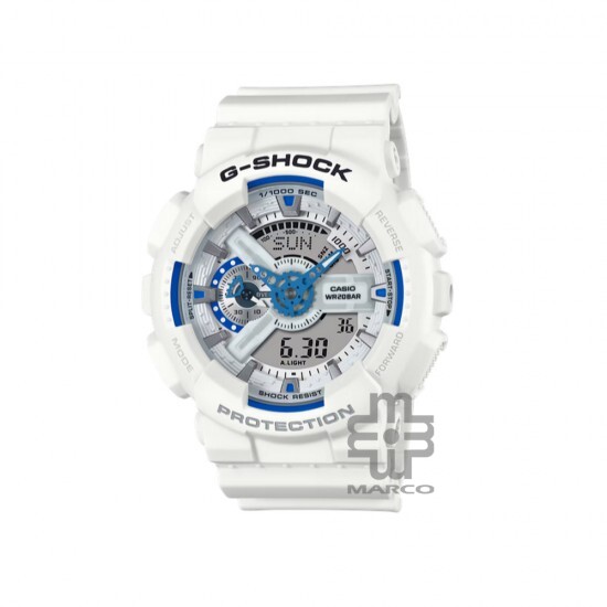 Casio G-Shock Hidden Glow Series GA-110HDS-7A White Resin Band Men Sport Watch
