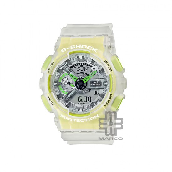 Casio G-Shock GA-110LS-7A White Semi-Transparent Resin Band Men Sports Watch