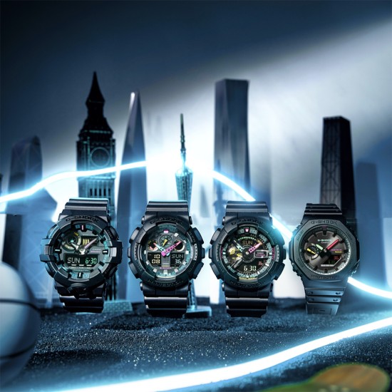 Casio G-Shock Multi-Fluorescent Accents Series GA-110MF-1A Black Resin Band Men Sports Watch Casio G-Shock Multi-Fluorescent Accents Series GA-110MF-1A Black Resin Band Men Sports Watch