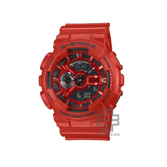Casio G-Shock GA-110RRB-4A Red Bio-based Resin Band Men Sports Watch
