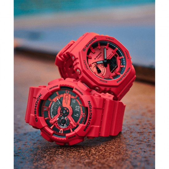 Casio G-Shock GA-110RRB-4A Red Bio-based Resin Band Men Sports Watch