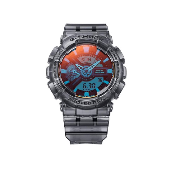 Casio G-Shock Beach Time Lapse Series GA-110TLS-8A Grey Translucent Resin Band Men Sports Watch