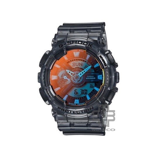 Casio G-Shock Beach Time Lapse Series GA-110TLS-8A Grey Translucent Resin Band Men Sports Watch