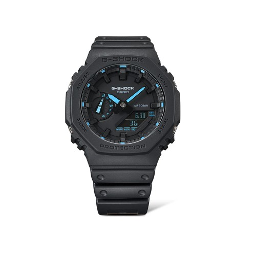 Casio G-Shock Neon Accent Series GA-2100-1A2 Black Resin Band Men Sports Watch