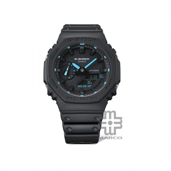 Casio G-Shock Neon Accent Series GA-2100-1A2 Black Resin Band Men Sports Watch