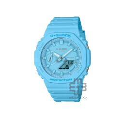 Casio G-Shock Tone-On-Tone Series GA-2100-2A2 Turquoise Blue Bio-Based Resin Band Men Sport Watch
