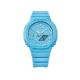 Casio G-Shock Tone-On-Tone Series GA-2100-2A2 Turquoise Blue Bio-Based Resin Band Men Sport Watch