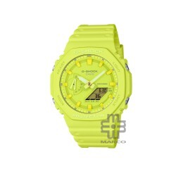 Casio G-Shock Tone-On-Tone Series GA-2100-9A9 Yellow Bio-Based Resin Band Men Sport Watch