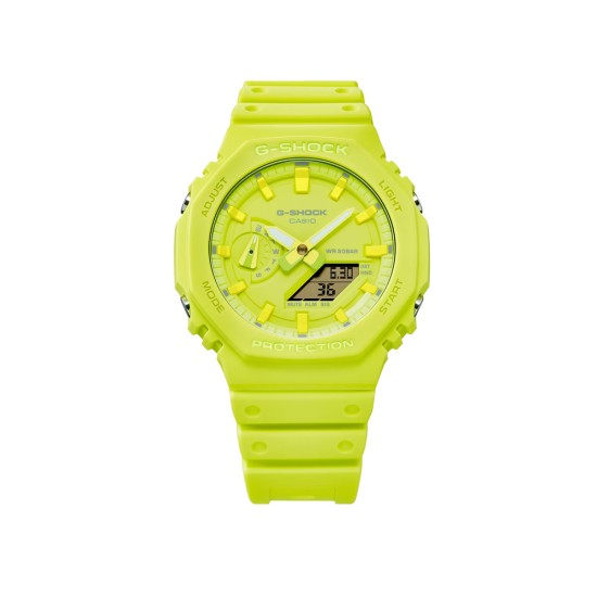 Casio G-Shock Tone-On-Tone Series GA-2100-9A9 Yellow Bio-Based Resin Band Men Sport Watch Casio G-Shock Tone-On-Tone Series GA-2100-9A9 Yellow Bio-Based Resin Band Men Sport Watch