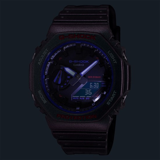 Casio G-Shock Aim High Series GA-2100AH-6A Purple Resin Band Men Sports Watch