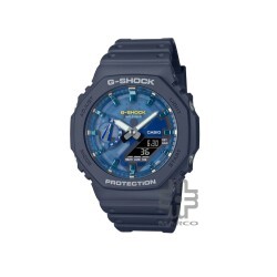 Casio G-Shock GA-2100AS-2A Navy Blue Bio-based Resin Band Men Sport Watch