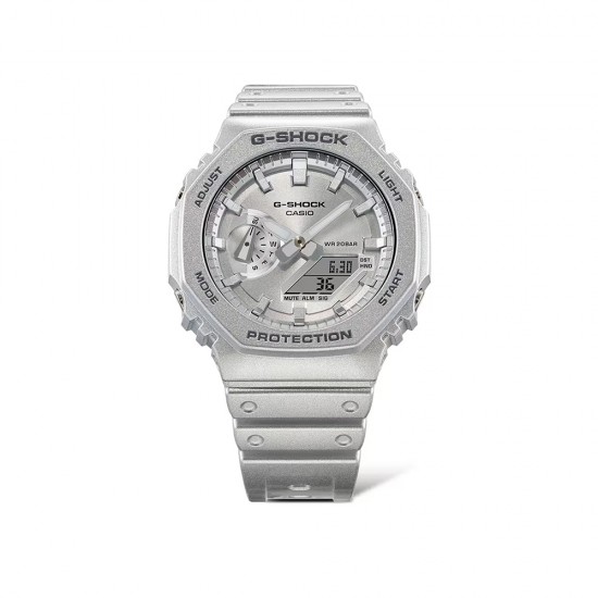 Casio G-Shock Forgotten Future Series GA-2100FF-8A Metallic Silver Resin Band Men Sport Watch