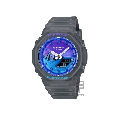 Casio G-Shock GA-2100FLS-8A2 Grey Resin Band Men Sport Watch