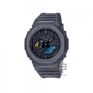 Casio G-Shock x FUTUR GA-2100FT-8A Grey Translucent Resin Band Men Sport Watch