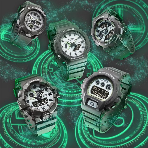 Casio G-Shock Hidden Glow Series GA-2100HD-8A Gray Bio-Based Resin Band Men Sport Watch