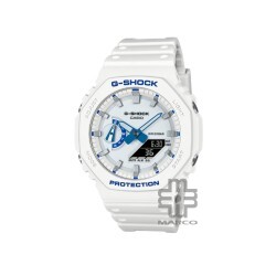 Casio G-Shock Hidden Glow Series GA-2100HDS-7A1 White Bio-based Resin Band Men Sport Watch