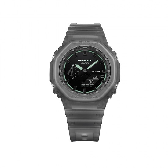 Casio G-Shock GA-2100K-1A Translucent Matte Black Resin Band Men Sport Watch