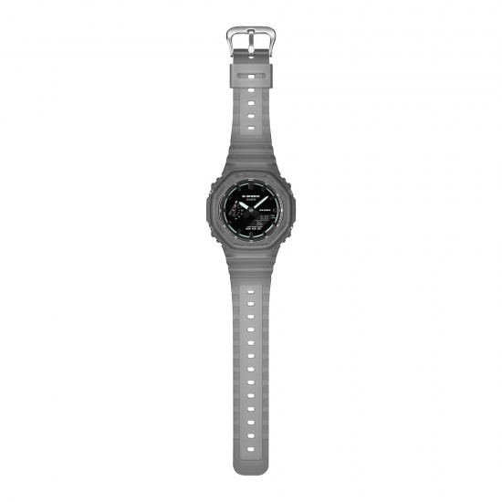 Casio G-Shock GA-2100K-1A Translucent Matte Black Resin Band Men Sport Watch