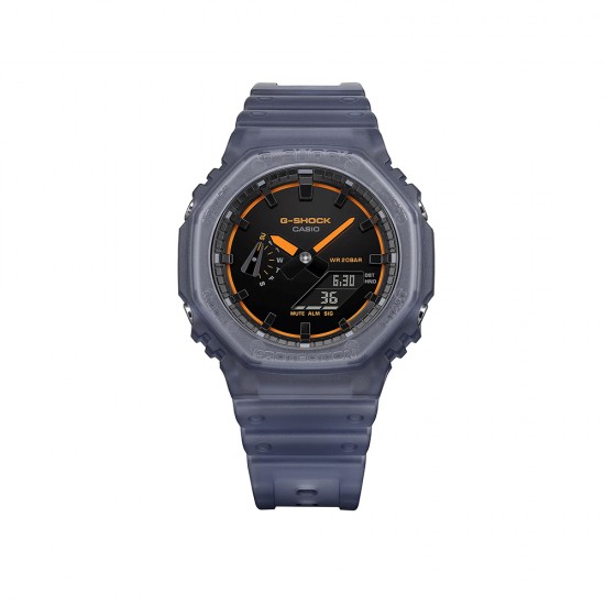 Casio G-Shock GA-2100K-2A Translucent Matte Blue Resin Band Men Sport Watch