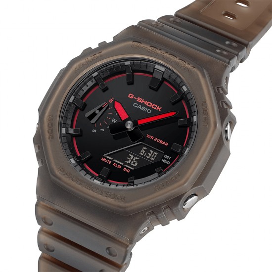 Casio G-Shock GA-2100K-5A Translucent Matte Brown Resin Band Men Sport Watch