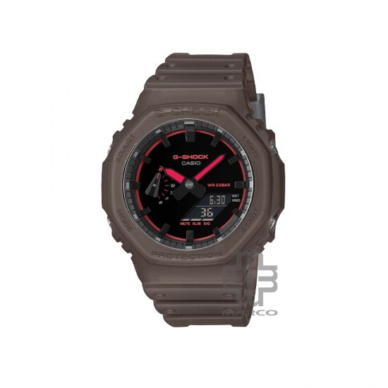 Casio G-Shock GA-2100K-5A Translucent Matte Brown Resin Band Men Sport Watch