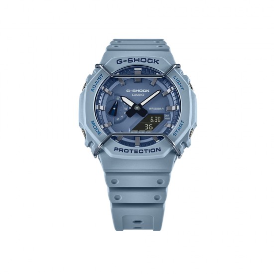 Casio G-Shock Tone On Tone Series GA-2100PT-2A Blue Resin Band Men Sport Watch