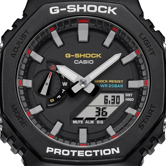 Casio G-Shock GA-2100RL-1A Black Resin Band Men Sport Watch