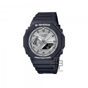 Casio G-Shock Gold And Silver Color GA-2100SB-1A Black Resin Band Men Sports Watch