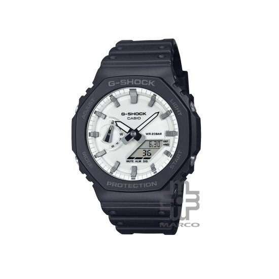 Casio G-Shock Black and Brilliant White Series GA-2100WD-1A Black Bio-Based Resin Band Men Sport Watch Casio G-Shock Black and Brilliant White Series GA-2100WD-1A Black Bio-Based Resin Band Men Sport Watch
