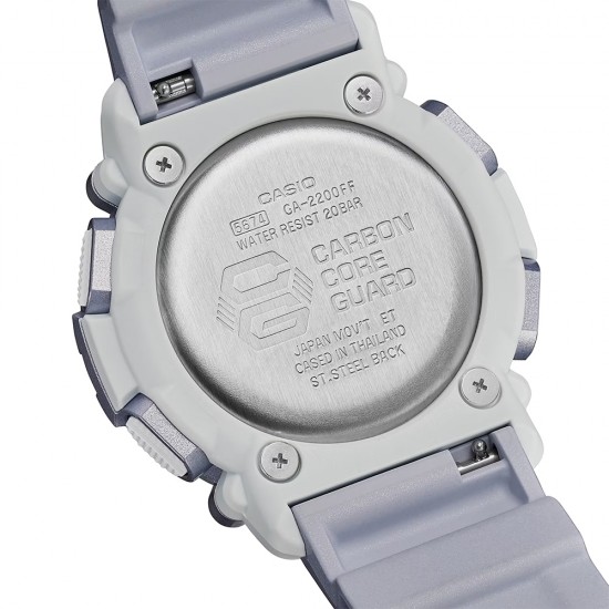 Casio G-Shock Forgotten Future Series GA-2200FF-8A Metallic Silver Resin Band Men Sport Watch
