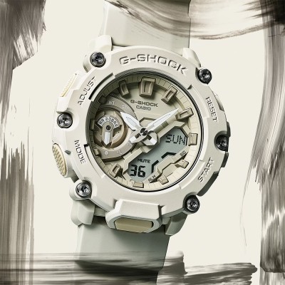 Casio G-Shock Nature's Color Series GA-2200NC-7A Off White Resin Band Men Sports Watch