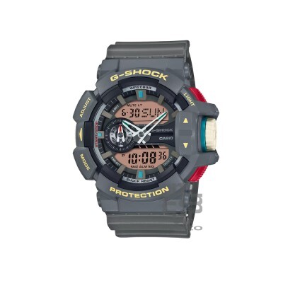 Casio G-Shock Retro Vintage Colors GA-400PC-8A Gray Resin Band Men Sports Watch
