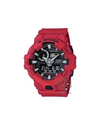 Casio G-Shock GA-700-4A Red Resin Band Men Sports Watch