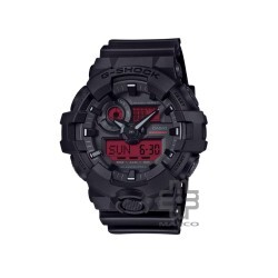 Casio G-Shock Black And Bold Red Series GA-700BBR-1A Black Resin Band Men Sport Watch