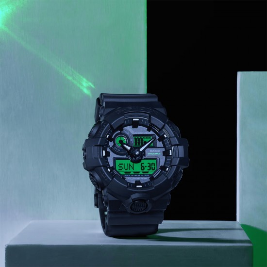 Casio G-Shock GA-700BEG-1A Black Resin Band Men Sport Watch