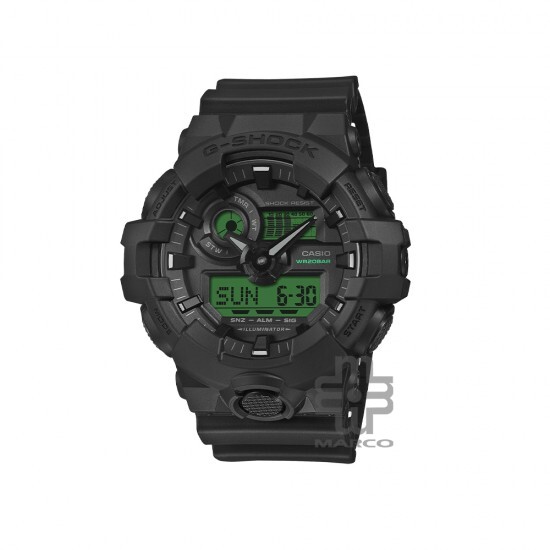 Casio G-Shock GA-700BEG-1A Black Resin Band Men Sport Watch