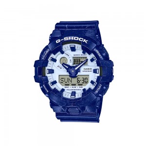 Casio G-Shock GA-700BWP-2A Blue Resin Band Men Sports Watch